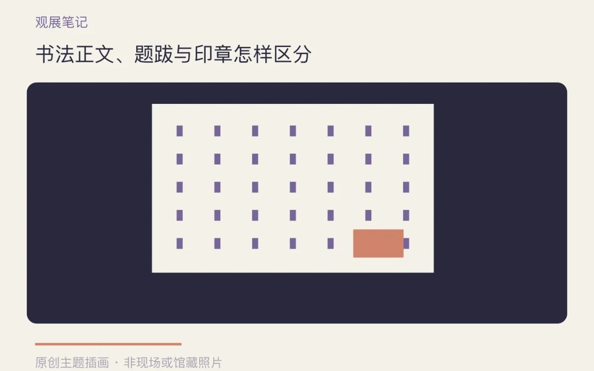 书法正文、题跋与印章怎样区分主题插画