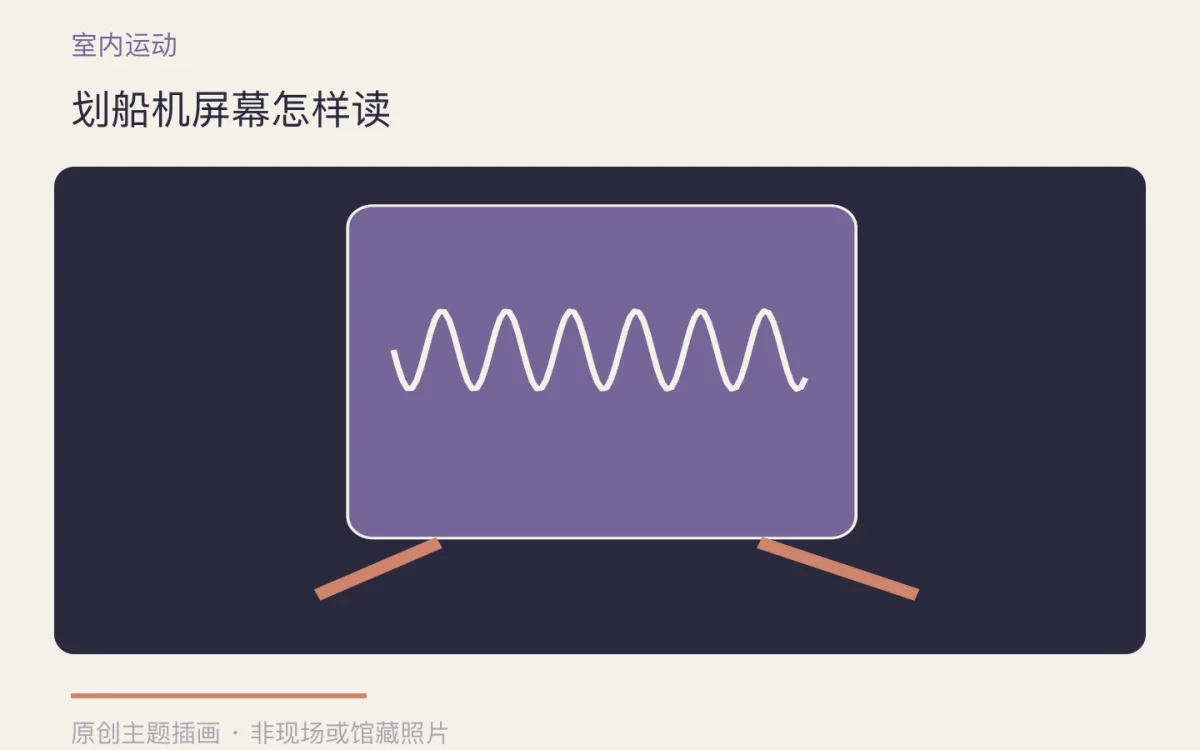 划船机屏幕怎样读主题插画