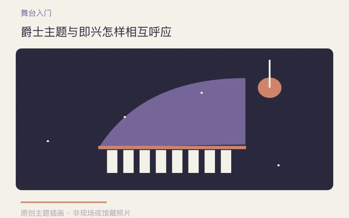爵士主题与即兴怎样相互呼应主题插画