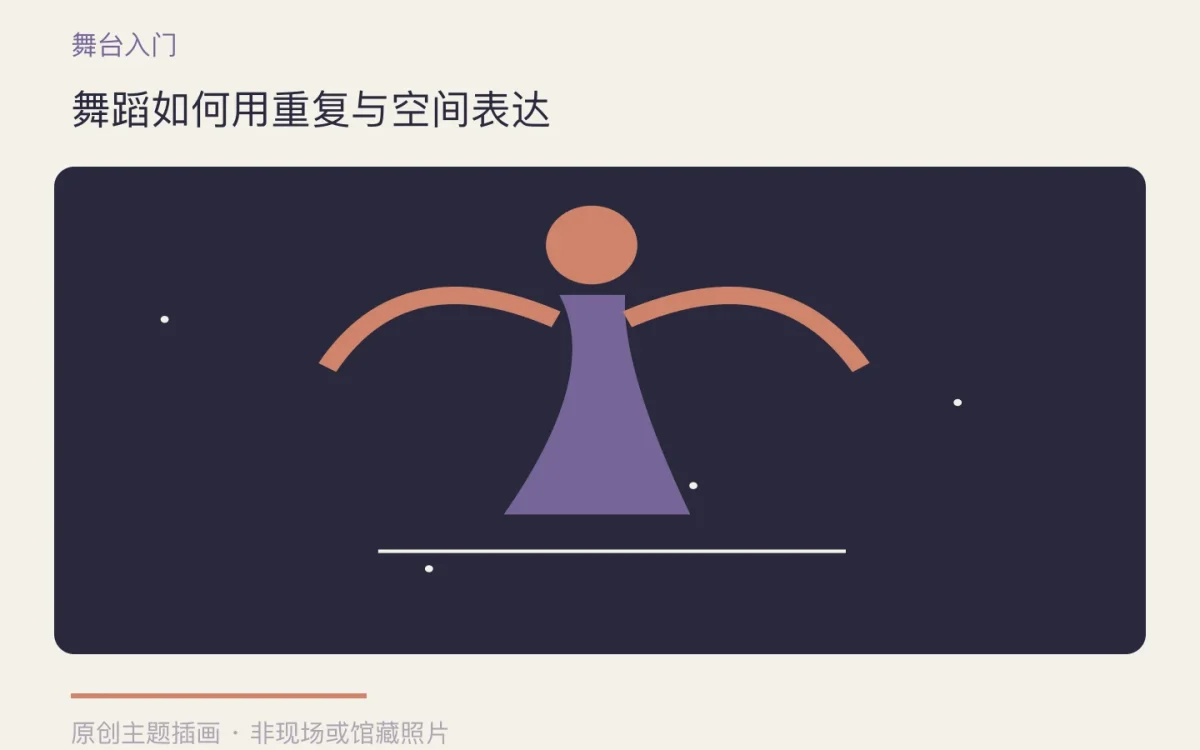 舞蹈如何用重复与空间表达主题插画